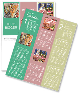 Seafood Snack Platter Served With Stylish Glasses - Perfect Banquet Dish Newsletter Template