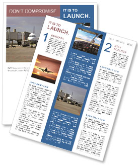 Connecting A Plane To The Airport Gate Sleeve. Newsletter Template