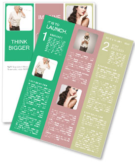 Senior Woman Listening With Metal Tin Can: A Candid Portrait On White Background Newsletter Template