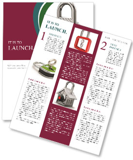 House-Shaped Padlock For Home Security: A Unique Concept Newsletter Template