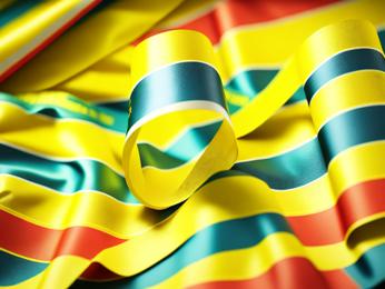 A close up of a flag of the united states PowerPoint Template