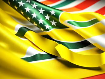 The flag of the united states of america PowerPoint Template