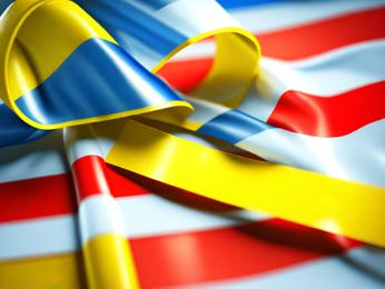 A close up of the flag of the united states PowerPoint Template