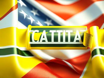 A flag with the word catata on it PowerPoint Template