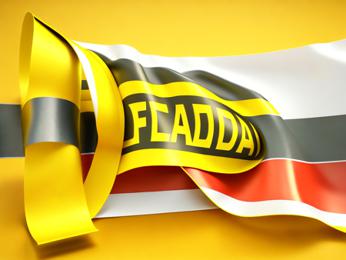 A flag with the word fada on it PowerPoint Template