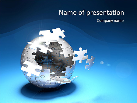 Globe Puzzle Animated PowerPoint Template