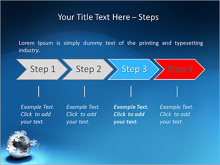 Globe Puzzle Animated PowerPoint Template - Slide 3