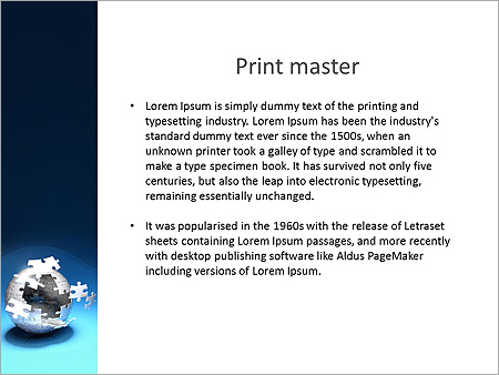 Globe Puzzle Animated PowerPoint Template - Slide 35