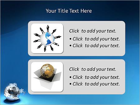 Globe Puzzle Animated PowerPoint Template - Slide 9