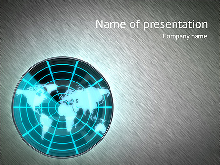 Green Radiolocator Animated PowerPoint Template
