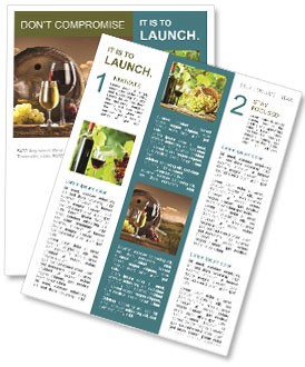 Wooden Barrel With Wine Newsletter Template