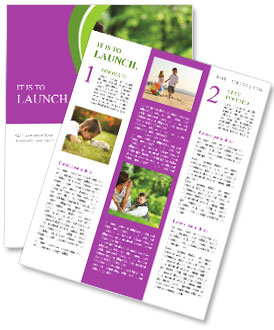 Mother Playing With Baby Newsletter Template