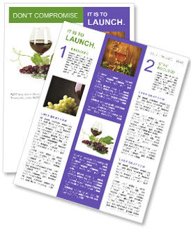 Glass Of Red Wine Newsletter Template
