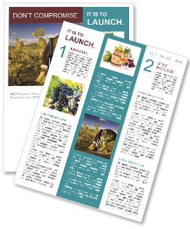 Bottle Of Good Wine Newsletter Template