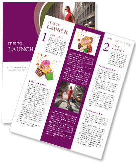 Elegant Woman Shopping Newsletter Template