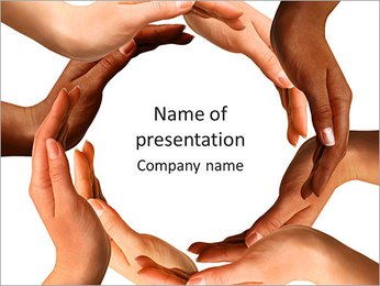 Hands Make Circle PowerPoint Template
