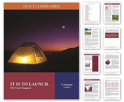Night At Tent Word Template