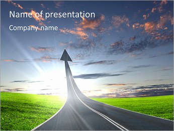 Arrow Road Shows Up PowerPoint Template
