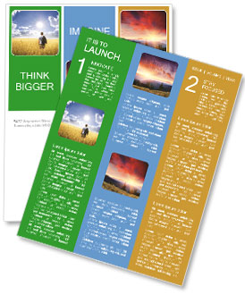 Man In Wheat Field Newsletter Template
