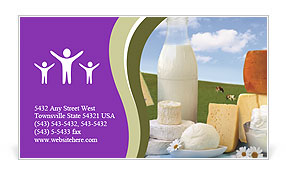 Healthy Milk Products Business Card Template