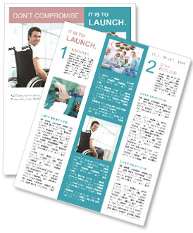 Man On Invalid Chair Newsletter Template