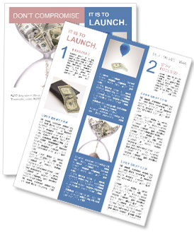 Sand Glass And Dollars Newsletter Template