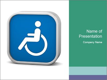 Sign for Wheelchair Accessible PowerPoint Template