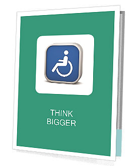 Series Of Wheelchair Accessible Signs On White Backgrounds Presentation Folder