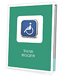 Series Of Wheelchair Accessible Signs On White Backgrounds Presentation Folder