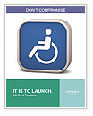 Series Of Wheelchair Accessible Signs On White Backgrounds Word Template