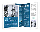 Unreal Sky Background With Telecommunications Towers Brochure Template