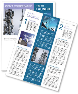 Unreal Sky Background With Telecommunications Towers Newsletter Template