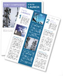 Unreal Sky Background With Telecommunications Towers Newsletter Template