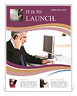 A Professional Executive Talking On Mobile Phone In The Workplace Flyer Template