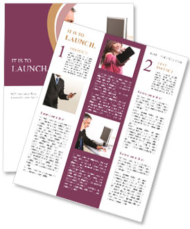 A Professional Executive Talking On Mobile Phone In The Workplace Newsletter Template