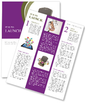 Izolovaný bílý mobilní telefon obklopený kruhem ikon aplikací Newsletter