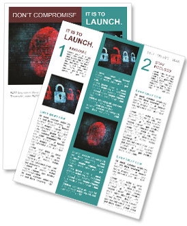 3D Render Of Fingerprints On A Digital Screen For Enhanced Security Newsletter Template