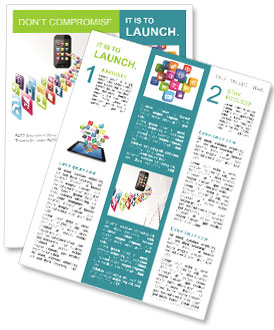 Download Smartphone Applications On Grey Background: A Quick Guide Newsletter Template