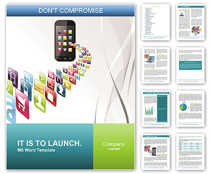 Download Smartphone Applications On Grey Background: A Quick Guide Word Template