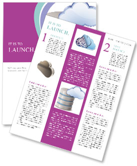 Illustrated Cloud Network Backup For Online Data Backup Service Newsletter Template