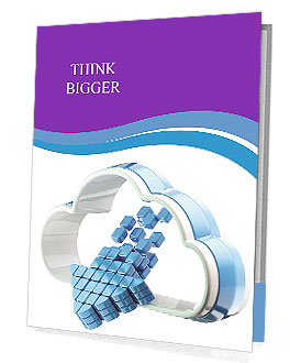 Isolated Cloud Computing Icon Emblem With Glossy Arrow Symbol On White Background Presentation Folder