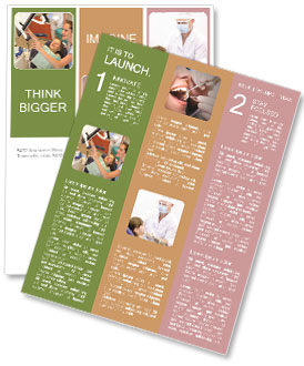 Pediatric Dentist Office: Smiling Dentist And Child Pointing At Screen In Stomatology Clinic Newsletter Template