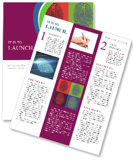 Pop Art Style Detailed Illustration Of Fingerprints Newsletter Template