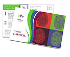 Pop Art Style Detailed Illustration Of Fingerprints Postcard Template