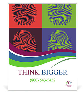 Pop Art Style Detailed Illustration Of Fingerprints Poster Template