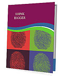 Pop Art Style Detailed Illustration Of Fingerprints Presentation Folder