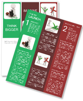 Man with Green Stamp Newsletter Template