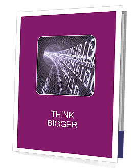 Binary Code Transmission: Virtual Tunnel Journey Presentation Folder