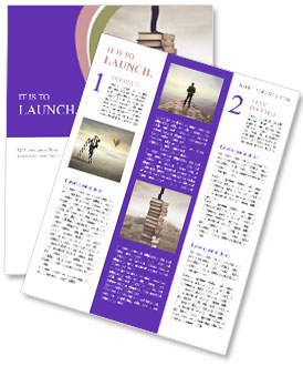 Educated Man Standing on Books Newsletter Template