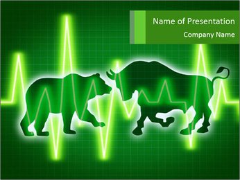 Symbolen van de aandelenmarkt Sjablonen PowerPoint presentatie